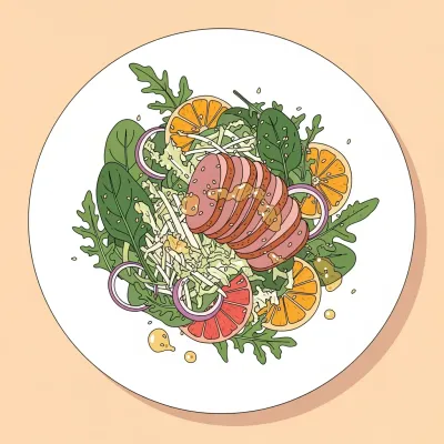 Asian-Style Smoked Duck Salad with Citrus Vinaigrette