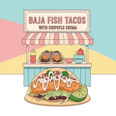 Baja Fish Tacos with Chipotle Crema