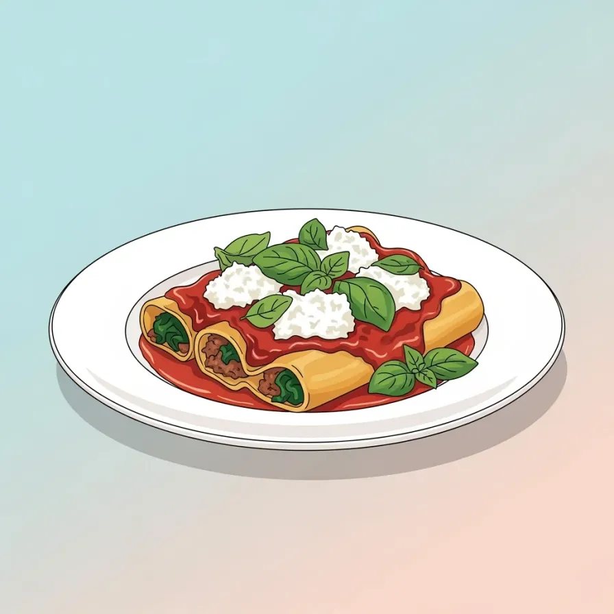 Beef Cannelloni with Ricotta and Spinach
