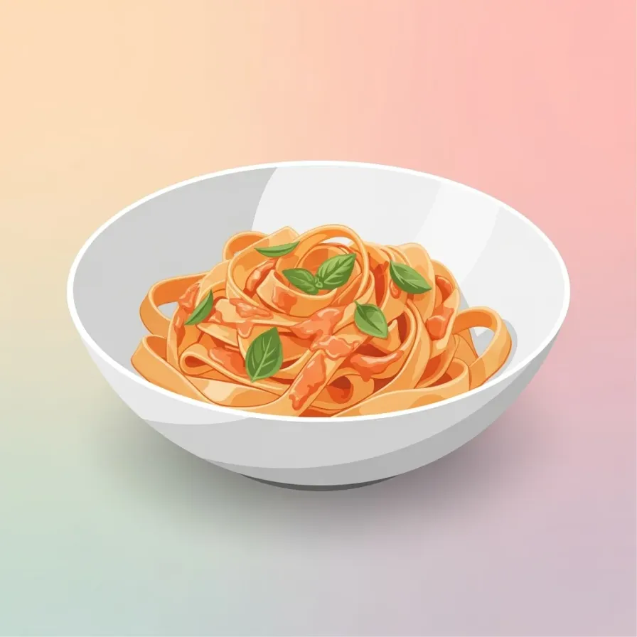 Bella Rosa Pappardelle with Creamy Tomato Rose Sauce