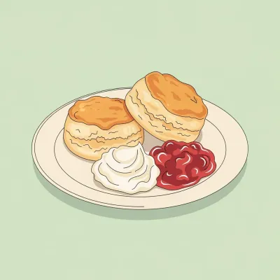 British Scones with Jam and Cream