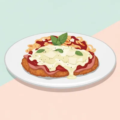 Chicken Parmigiana with Ham