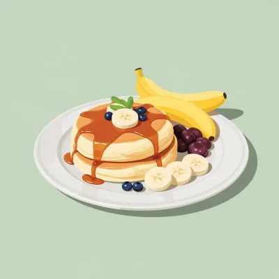 Fluffy Banana Pancakes