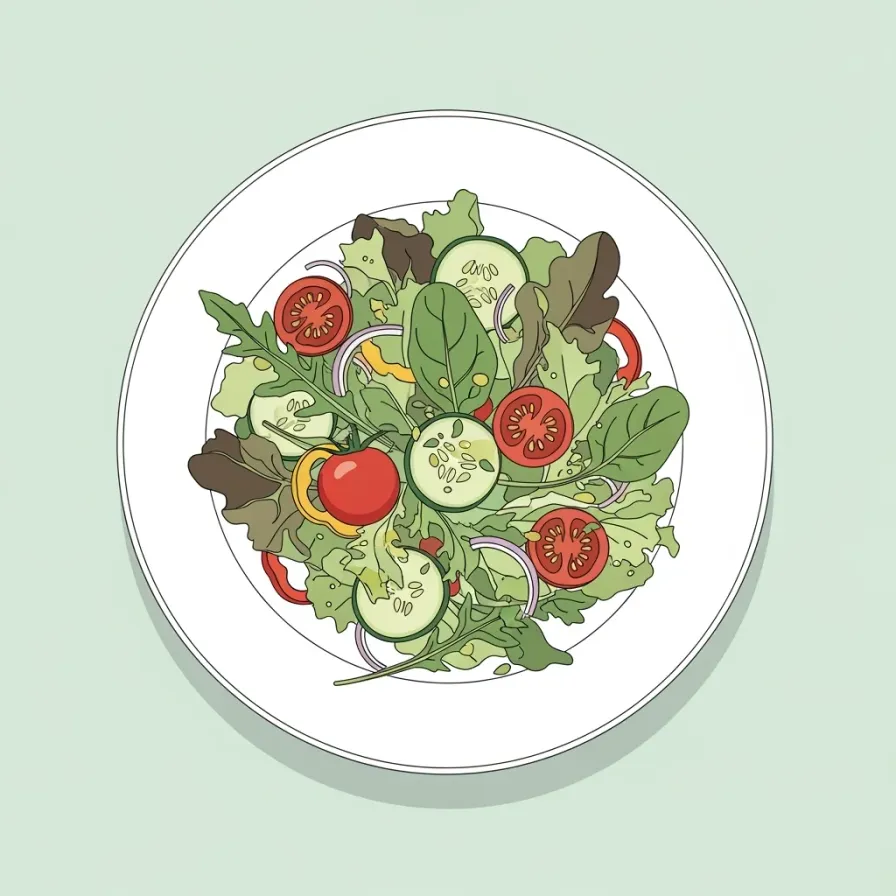 Fresh Garden Salad with Herb Vinaigrette