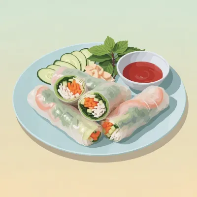 Fresh Vietnamese Rice Paper Rolls