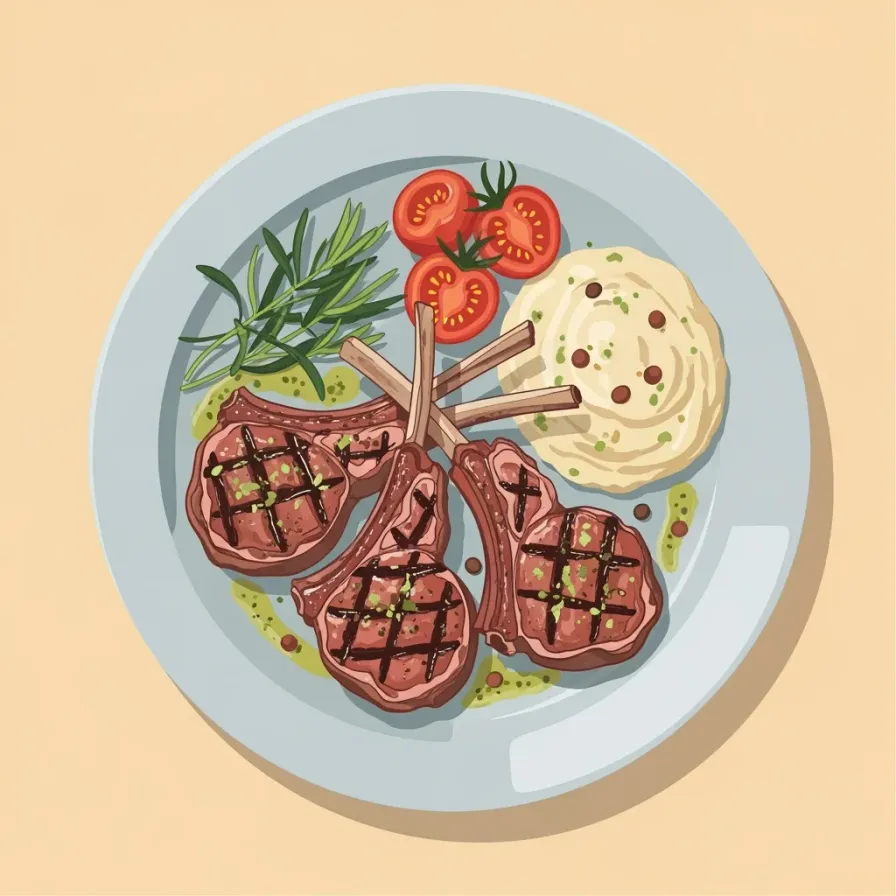 Grilled Lamb Chops with Herb Marinade