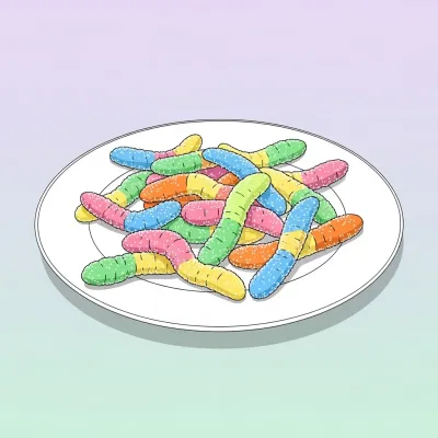 Homemade Sour Gummy Worms