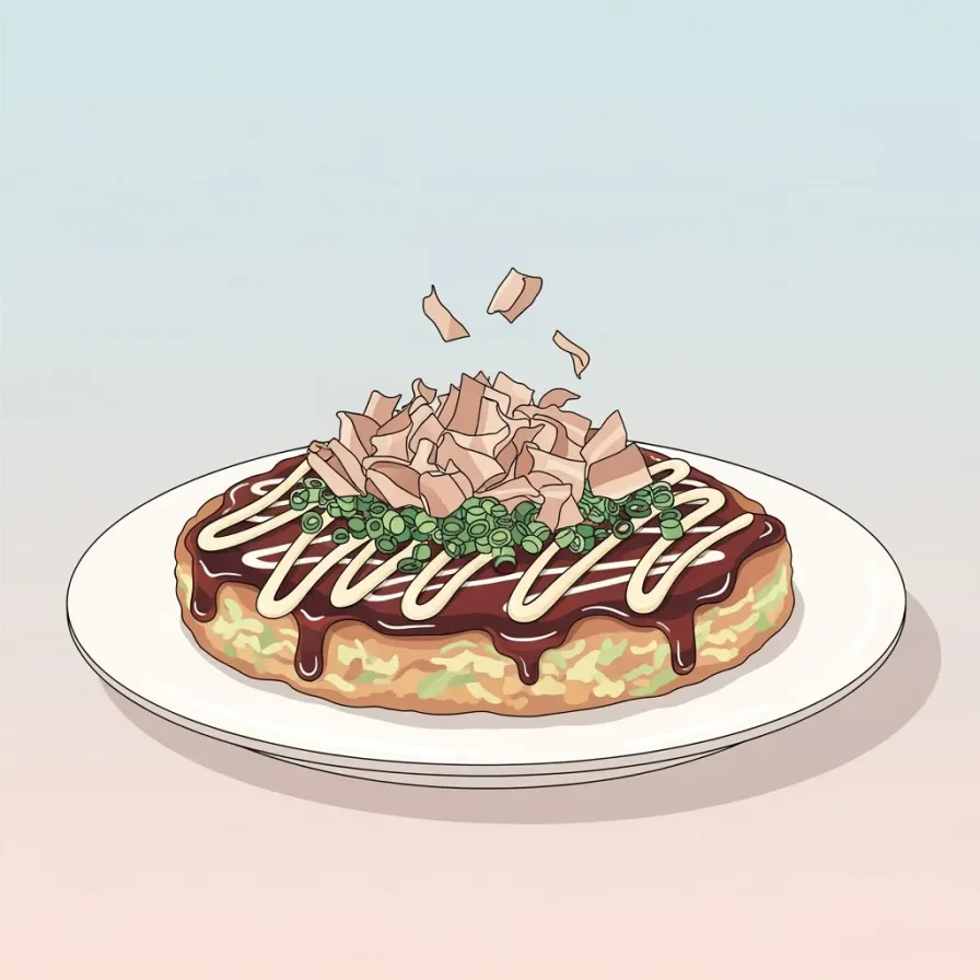 Japanese Okonomiyaki (Savory Cabbage Pancake)