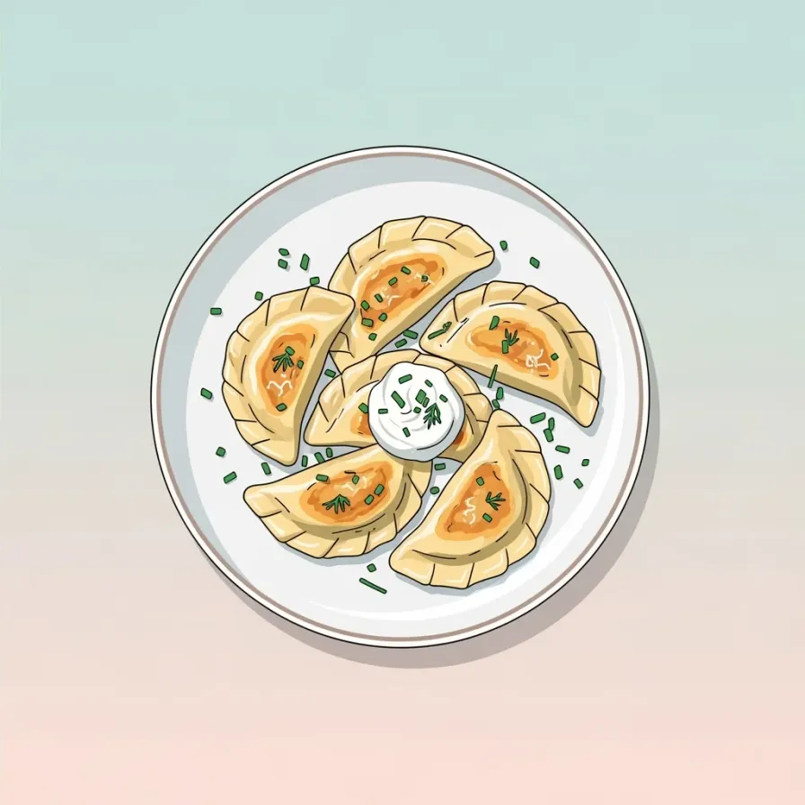 Polish Pierogi with Potato and Cheese Filling