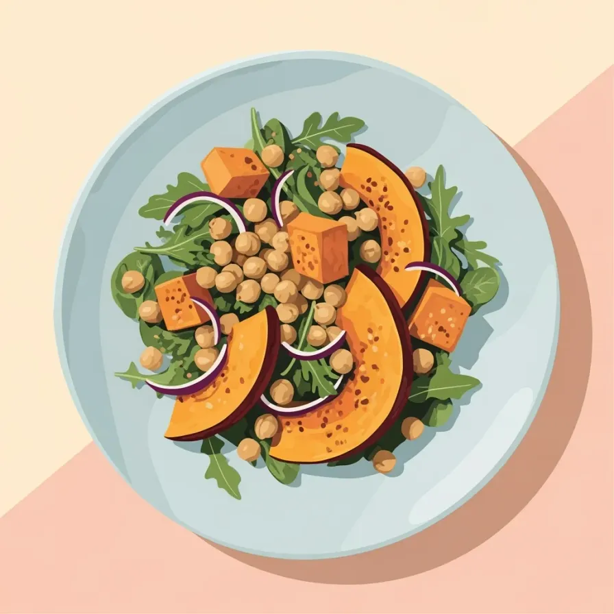 Roasted Chickpea and Pumpkin Salad