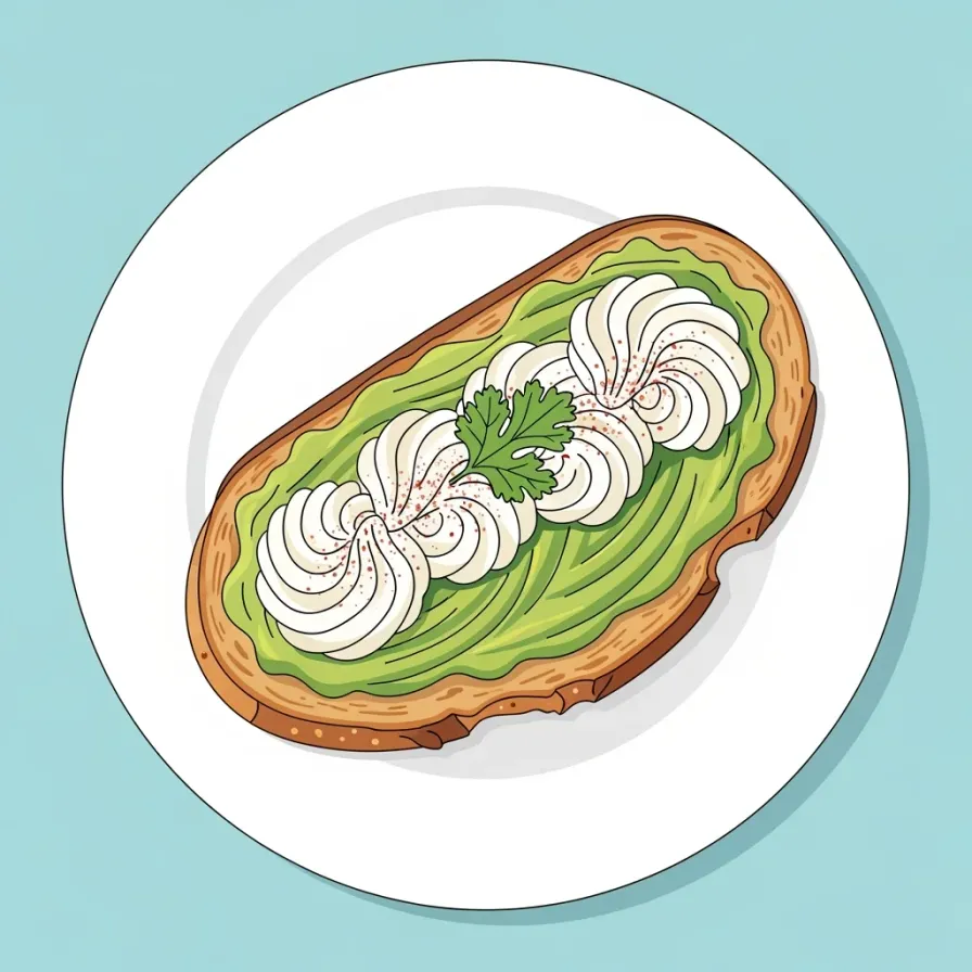 Smashed Avocado on Sourdough Toast with Whipped Feta