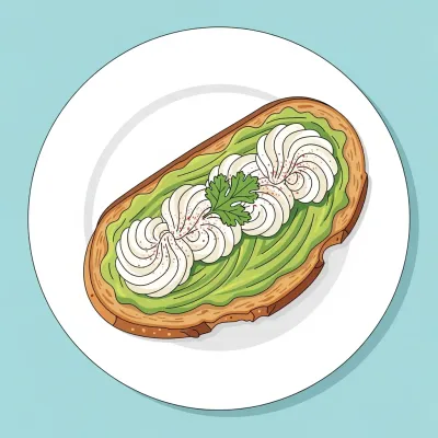 Smashed Avocado on Sourdough Toast with Whipped Feta