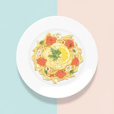 Smoked Salmon Reginette with Lemon Cream Sauce