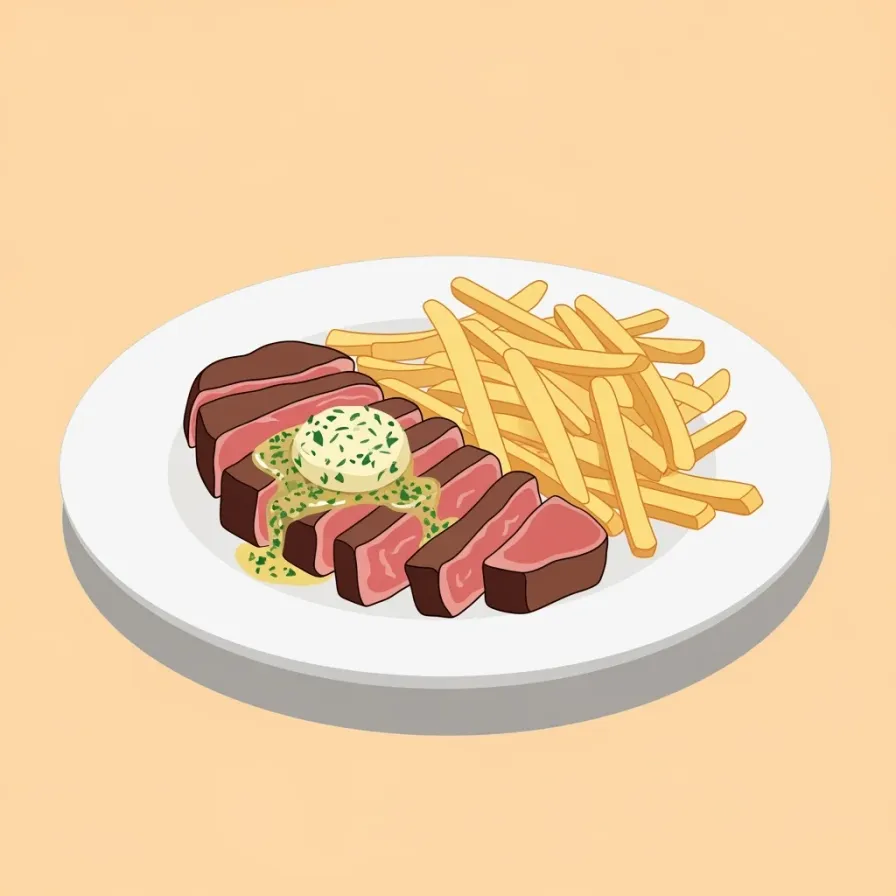 Steak Frites with Herb Butter