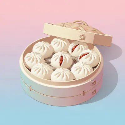 Steamed Pork Buns (Char Siu Bao)