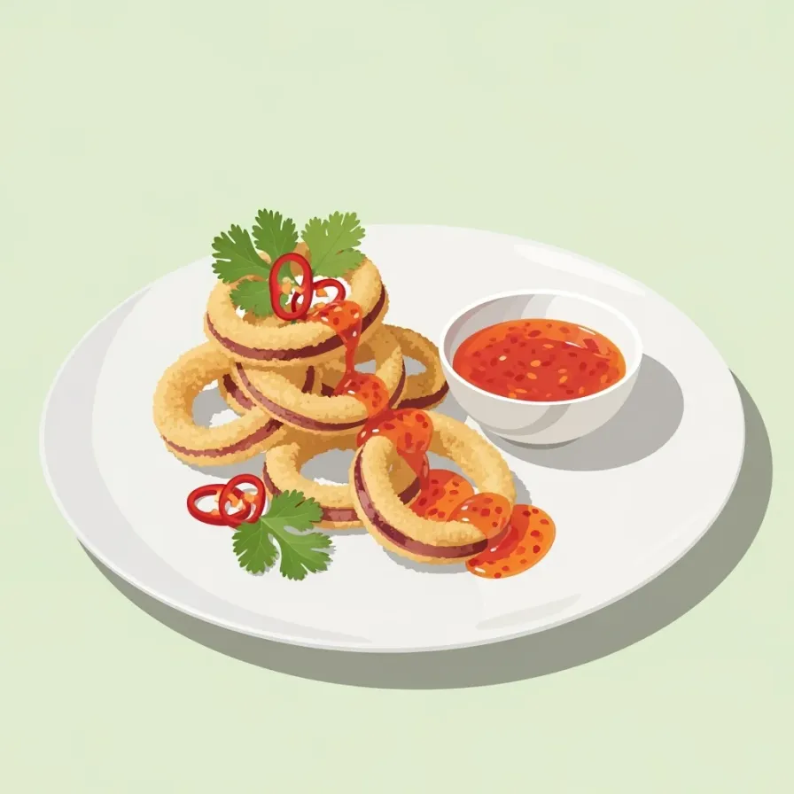 Thai-Style Panko Crusted Squid with Sweet Chili Sauce