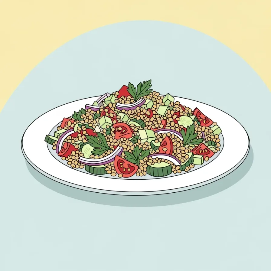 Traditional Cypriot Grain Salad (Pourgouri)